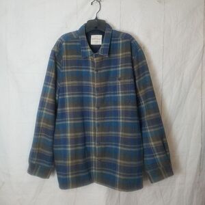 Weather proof vintage button-down fleece lined shacket